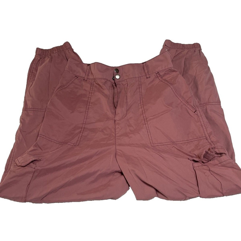 Unbranded Cargo Joggers Womens XL Dusty Rose Mauve Good Lightweight Utility